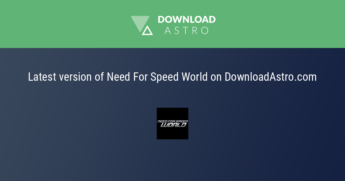 Download Need For Speed World 1.8.40.1166 for Windows 